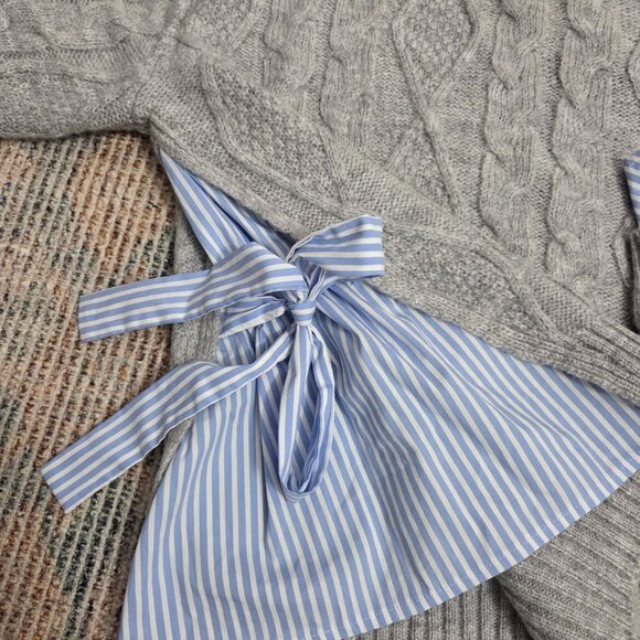 Anthropologie Cable Twofer Tie Sweater - Picture 6 of 9